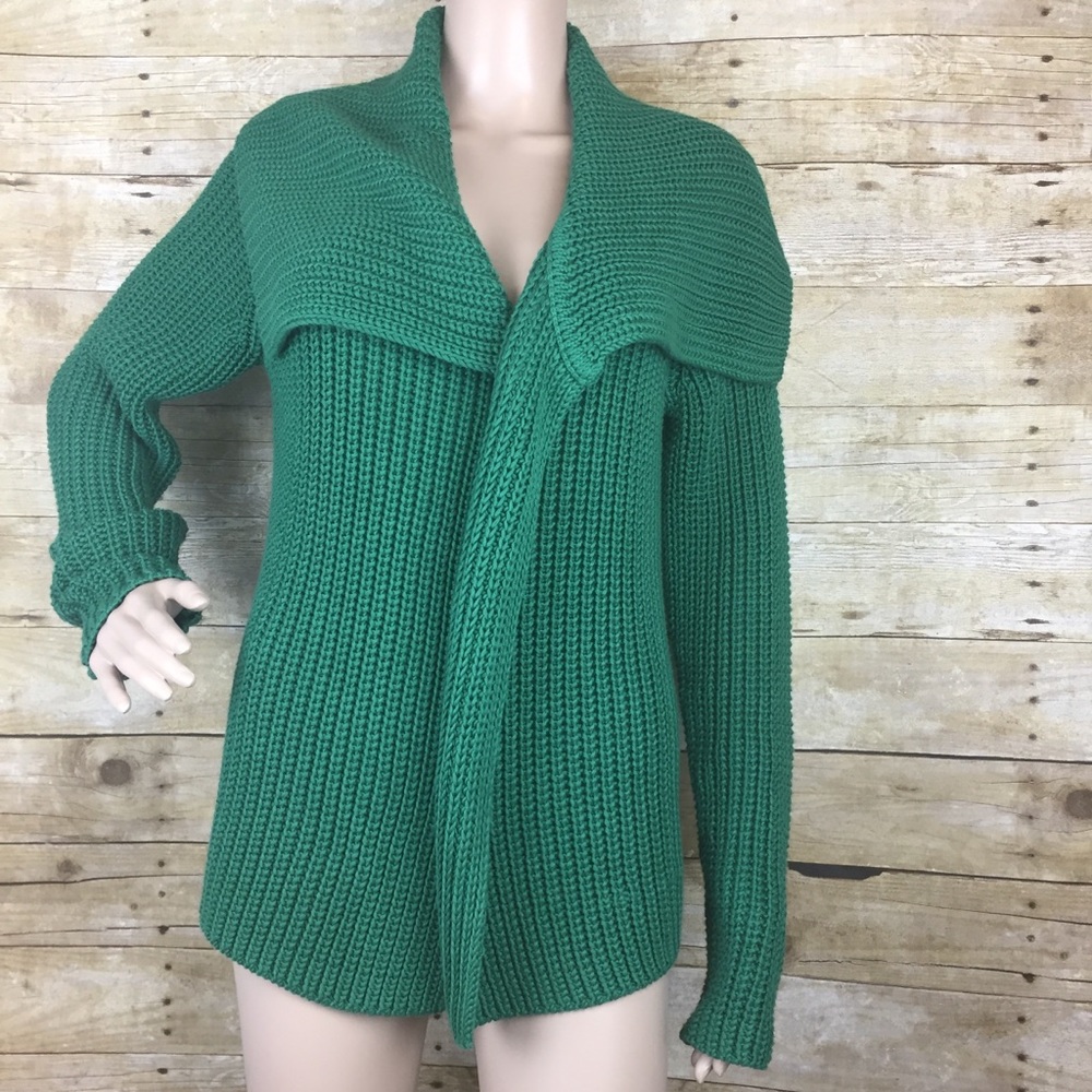 Talbots Chunky Shawl Collar Open Cardigan Sweater - Picture 1 of 8